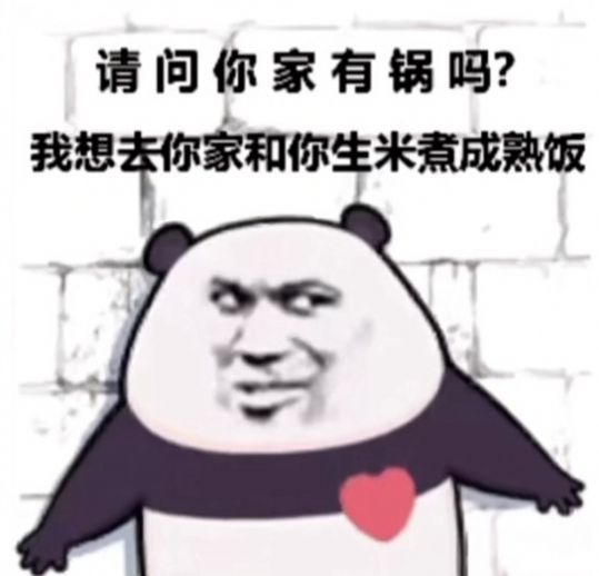 你家有锅吗我想去你家和你生米煮成熟饭表情包