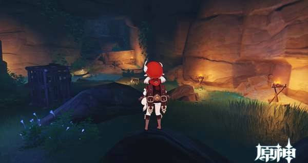 原神鸣神大社山脚下山洞进入方式