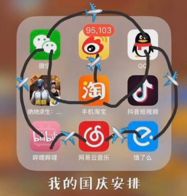 我的国庆安排表情包