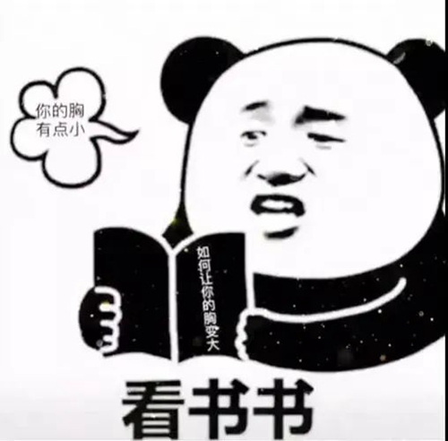 如何让你的胸变大看书书表情包