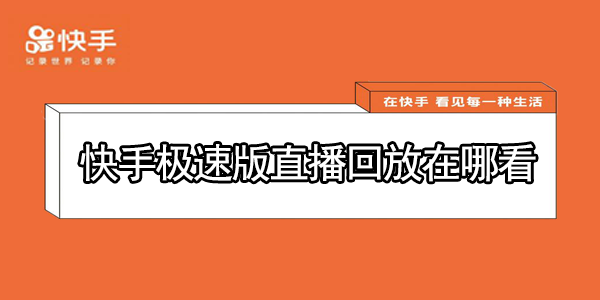 在哪里看快手极速版直播回放