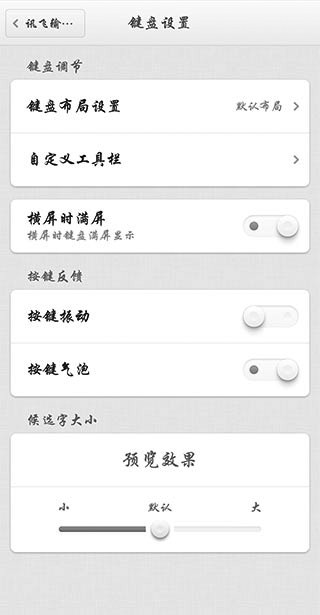 讯飞输入法锤子定制版截图