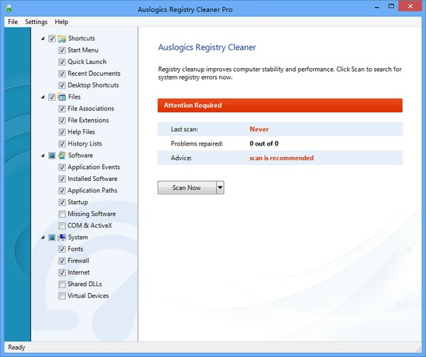 Auslogics Registry Cleane截图