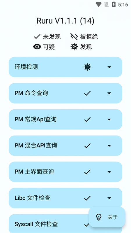 Ruru环境检测截图