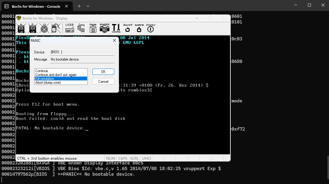 bochs模拟器截图