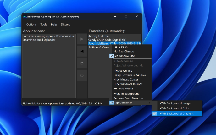 Borderless Gaming截图