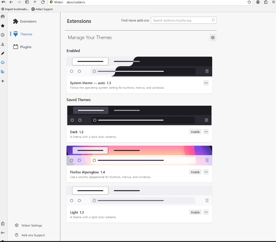 Midori浏览器截图