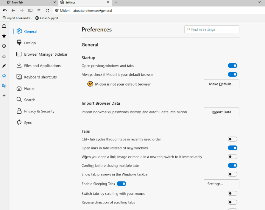 Midori浏览器截图