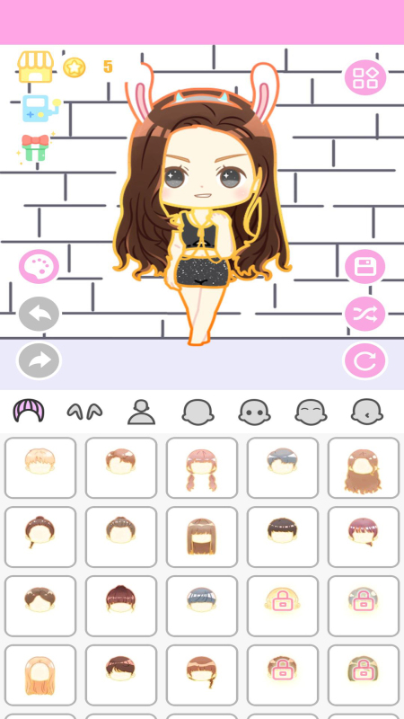动漫女孩换装游戏截图
