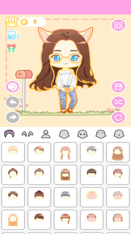 动漫女孩换装游戏截图