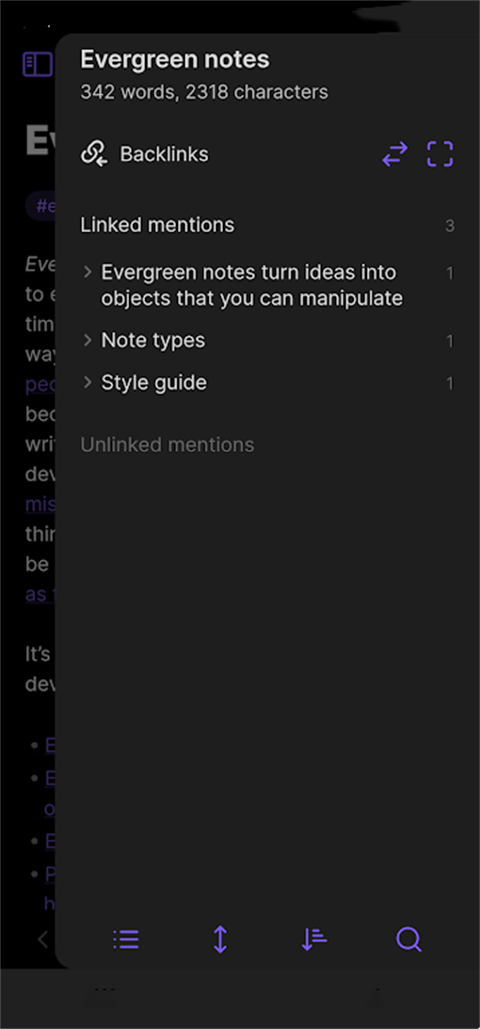 Obsidian黑曜石笔记截图