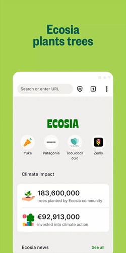 Ecosia浏览器截图
