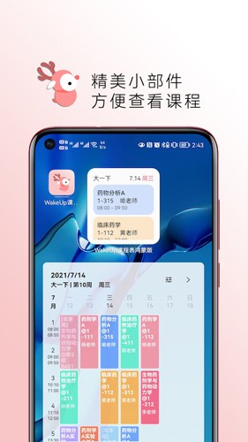 wakeup课程表截图