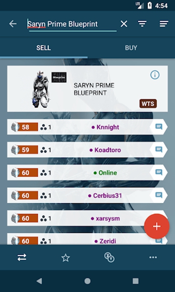 warframe market截图