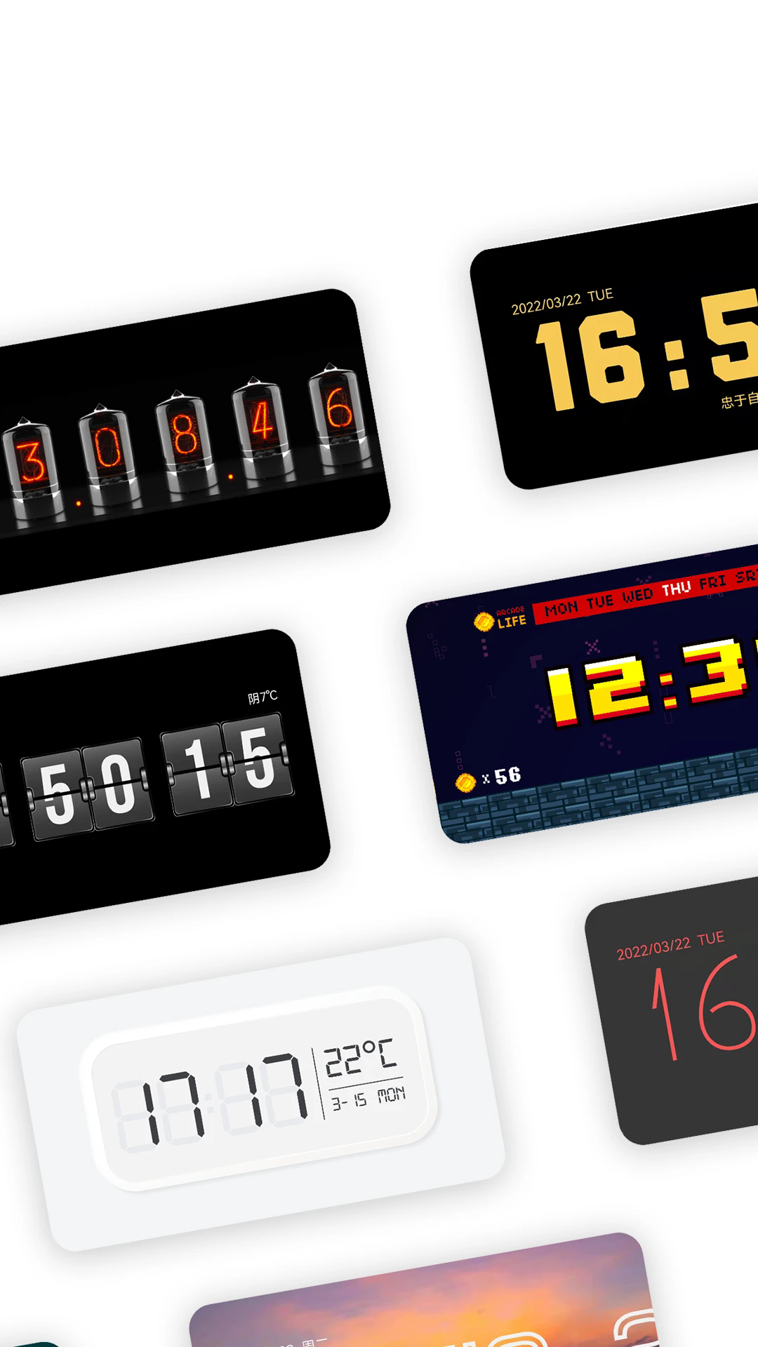 桌面数字时钟截图